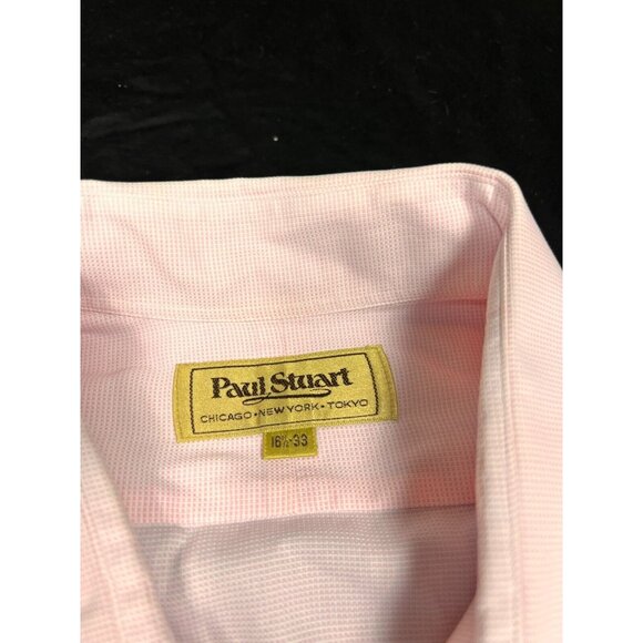 Paul Stuart Dress shirt Pink Button Down Long Sleeve Men's 16.5 L Nice - Picture 3 of 5